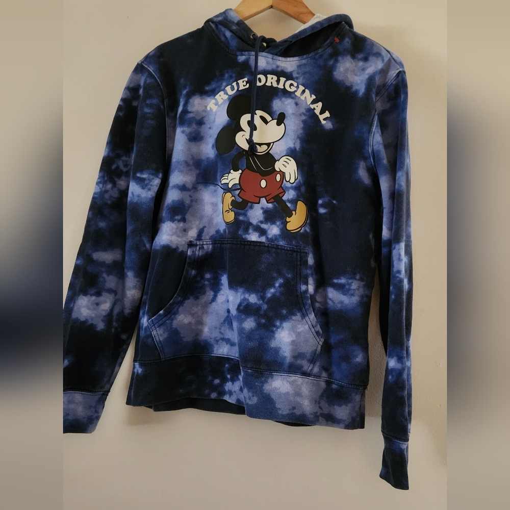 Disney Mickey Tie Dye Pullover Hoodie Size Medium